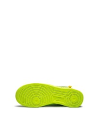 gelbgrüne Wildleder niedrige Sneakers von Nike X Off-White