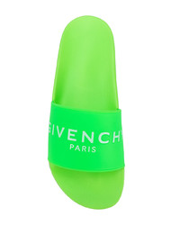 gelbgrüne Zehensandalen von Givenchy
