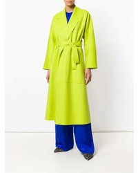 gelbgrüner Mantel von Maison Rabih Kayrouz