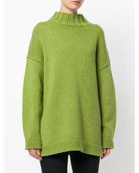 gelbgrüner Oversize Pullover von Alexander McQueen