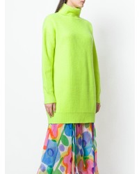 gelbgrüner Oversize Pullover von Christopher Kane