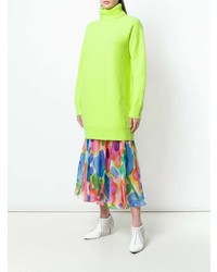 gelbgrüner Oversize Pullover von Christopher Kane