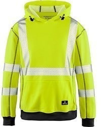 gelbgrüner Pullover mit einem Kapuze von 4PROTECT