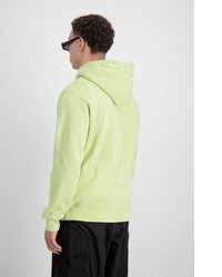 gelbgrüner Pullover mit einem Kapuze von Alpha Industries