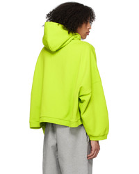 gelbgrüner Pullover mit einem Kapuze von Vans