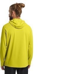 gelbgrüner Pullover mit einem Kapuze von Jack Wolfskin