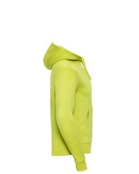 gelbgrüner Pullover mit einem Kapuze von Russell
