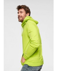gelbgrüner Pullover mit einem Kapuze von Tommy Jeans