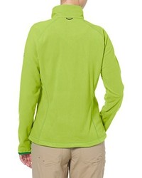 gelbgrüner Pullover mit einem Reißverschluß von Vaude