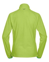 gelbgrüner Pullover mit einem Reißverschluß von Vaude