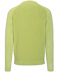 gelbgrüner Pullover mit einem Rundhalsausschnitt von BASEFIELD