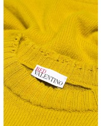 gelbgrüner Pullover mit einem Rundhalsausschnitt von RED Valentino