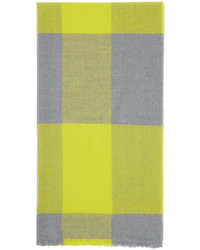 gelbgrüner Schal mit Karomuster von Acne Studios