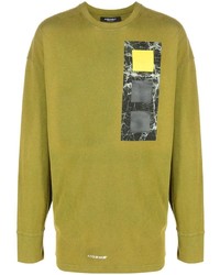 gelbgrünes bedrucktes Langarmshirt von A-Cold-Wall*