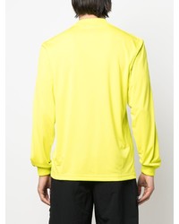 gelbgrünes bedrucktes Langarmshirt von adidas