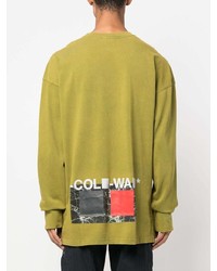 gelbgrünes bedrucktes Langarmshirt von A-Cold-Wall*