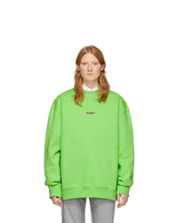 gelbgrünes bedrucktes Sweatshirt