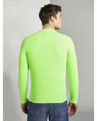gelbgrünes bedrucktes Sweatshirt von Tom Tailor