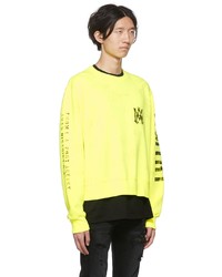 gelbgrünes bedrucktes Sweatshirt von Amiri