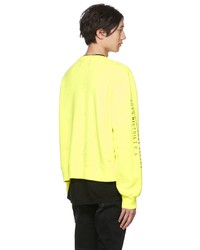 gelbgrünes bedrucktes Sweatshirt von Amiri