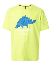 gelbgrünes bedrucktes T-Shirt mit einem Rundhalsausschnitt von Blackbarrett