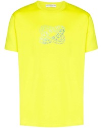 gelbgrünes bedrucktes T-Shirt mit einem Rundhalsausschnitt von Givenchy