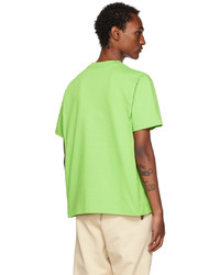 gelbgrünes bedrucktes T-Shirt mit einem Rundhalsausschnitt von Jacquemus