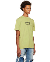 gelbgrünes bedrucktes T-Shirt mit einem Rundhalsausschnitt von Stolen Girlfriends Club