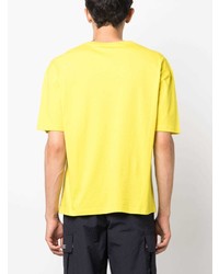gelbgrünes bedrucktes T-Shirt mit einem Rundhalsausschnitt von A.P.C.