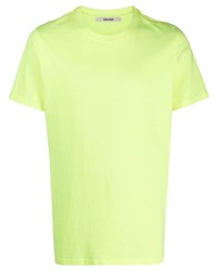 gelbgrünes bedrucktes T-Shirt mit einem Rundhalsausschnitt von Zadig & Voltaire