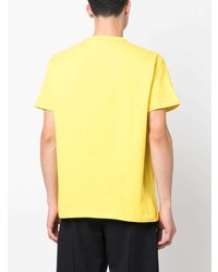 gelbgrünes besticktes T-Shirt mit einem Rundhalsausschnitt von Polo Ralph Lauren