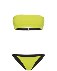 gelbgrünes Bikinioberteil von Jean Yu