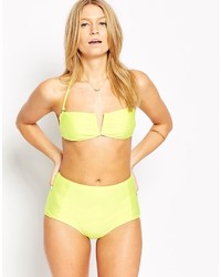 gelbgrünes Bikinioberteil von South Beach