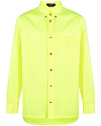gelbgrünes Businesshemd von Versace