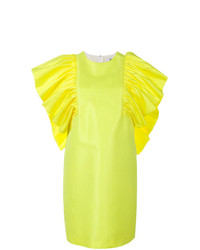 gelbgrünes gerade geschnittenes Kleid von MSGM