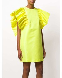 gelbgrünes gerade geschnittenes Kleid von MSGM