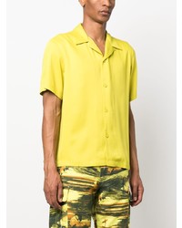 gelbgrünes Kurzarmhemd von Sandro