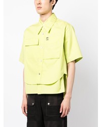 gelbgrünes Kurzarmhemd von Wooyoungmi
