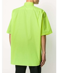 gelbgrünes Kurzarmhemd von Balenciaga