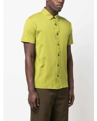 gelbgrünes Kurzarmhemd von Roberto Collina