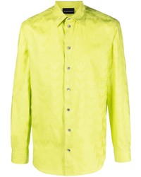 gelbgrünes Langarmhemd von Emporio Armani