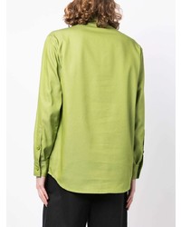 gelbgrünes Langarmhemd von Raf Simons