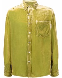 gelbgrünes Langarmhemd von Marni