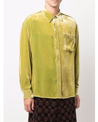 gelbgrünes Langarmhemd von Marni