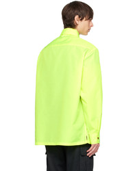 gelbgrünes Langarmhemd von Versace