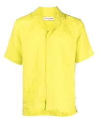 gelbgrünes Leinen Kurzarmhemd von Orlebar Brown