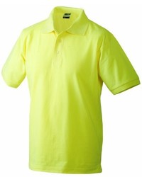 gelbgrünes Polohemd von James & Nicholson