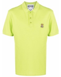 gelbgrünes Polohemd von Moschino