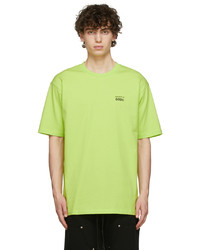 gelbgrünes T-Shirt mit einem Rundhalsausschnitt von 032c