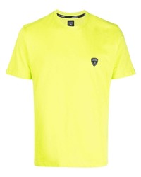 gelbgrünes T-Shirt mit einem Rundhalsausschnitt von Automobili Lamborghini